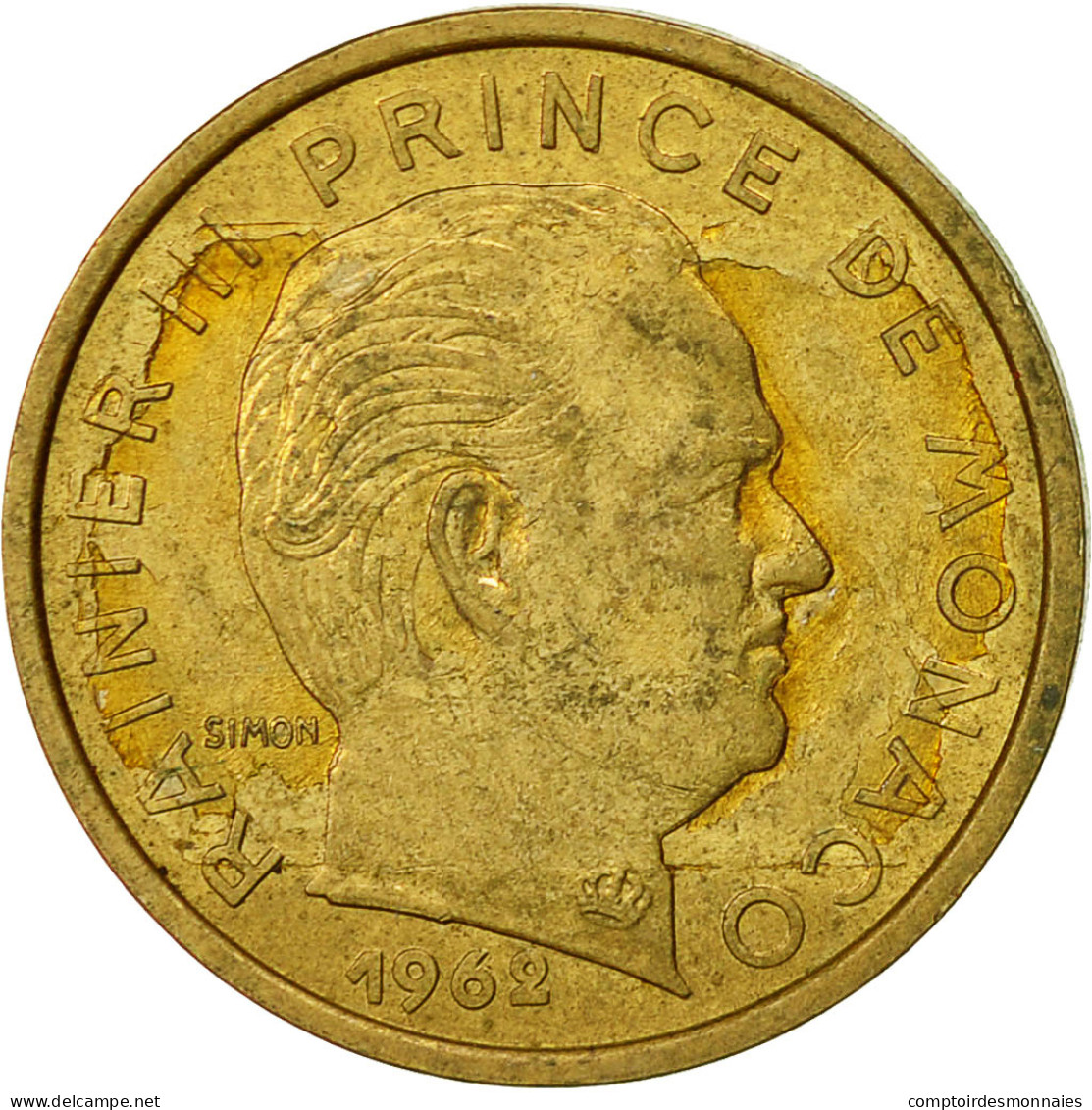 Monnaie, Monaco, Rainier III, 10 Centimes, 1962, TTB, Aluminum-Bronze, KM:142 - 1960-2001 Nouveaux Francs