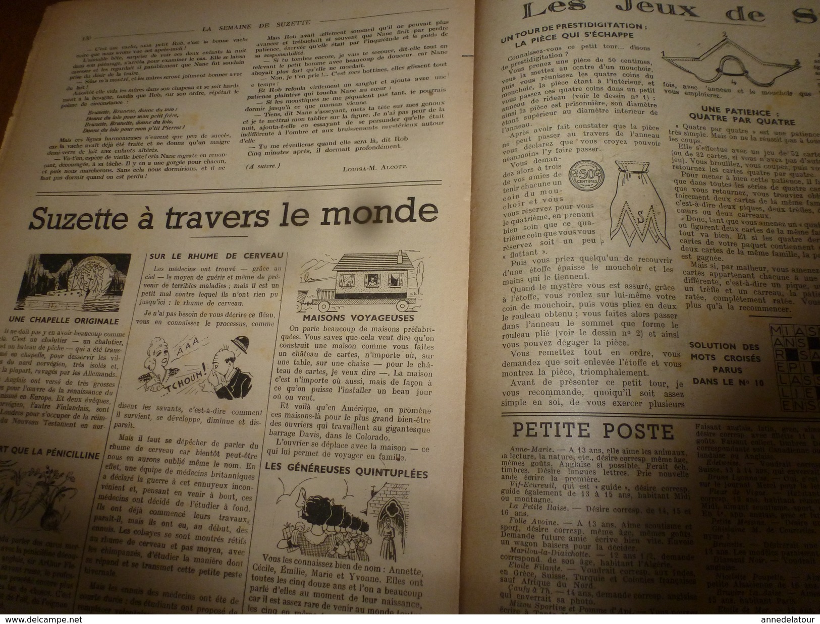 1946 LSDS:Un Chalutier Transformé En Chapelle Flottante Pour Desservir Les Villages De Norvège Ravagés Par La Guerre;etc - La Semaine De Suzette