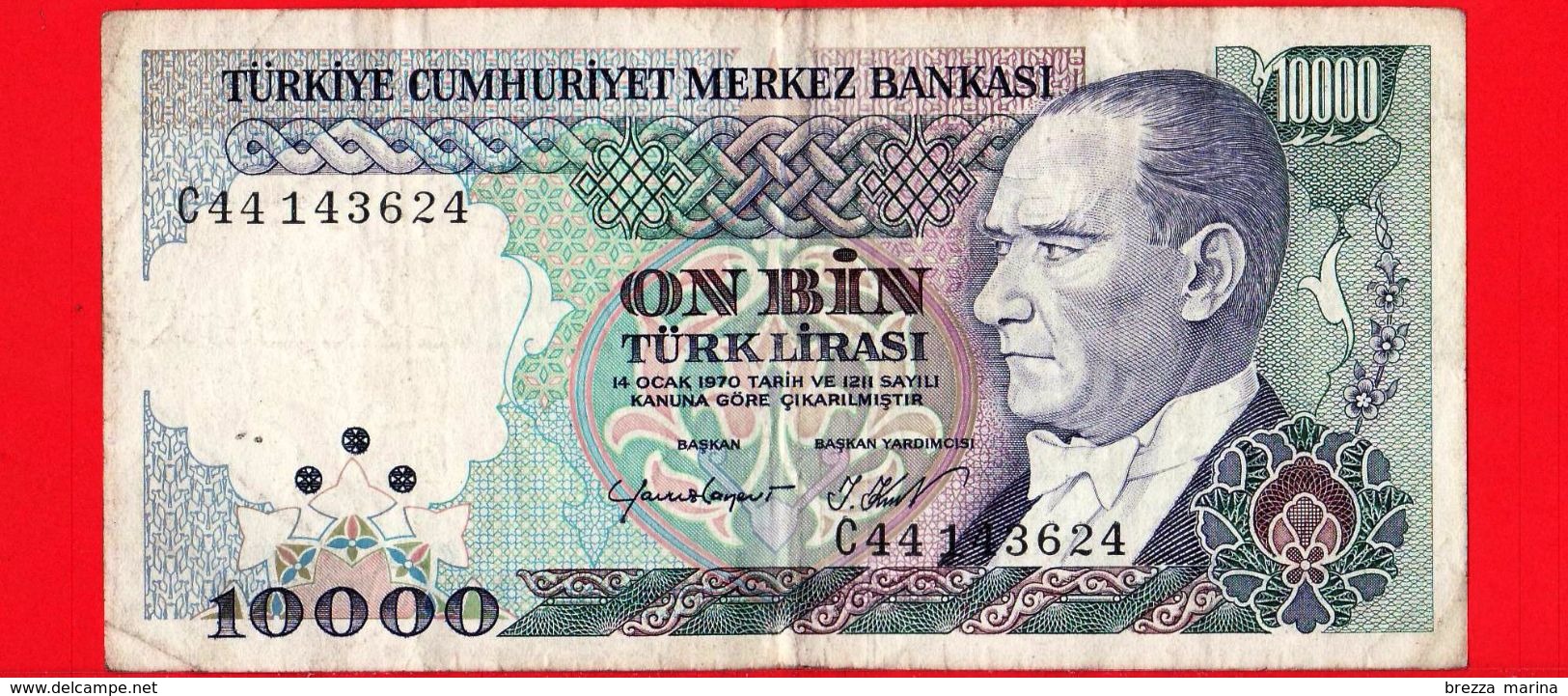 TURCHIA - Banconota Circolata - 1970 - On Bin - 10000 - Turchia