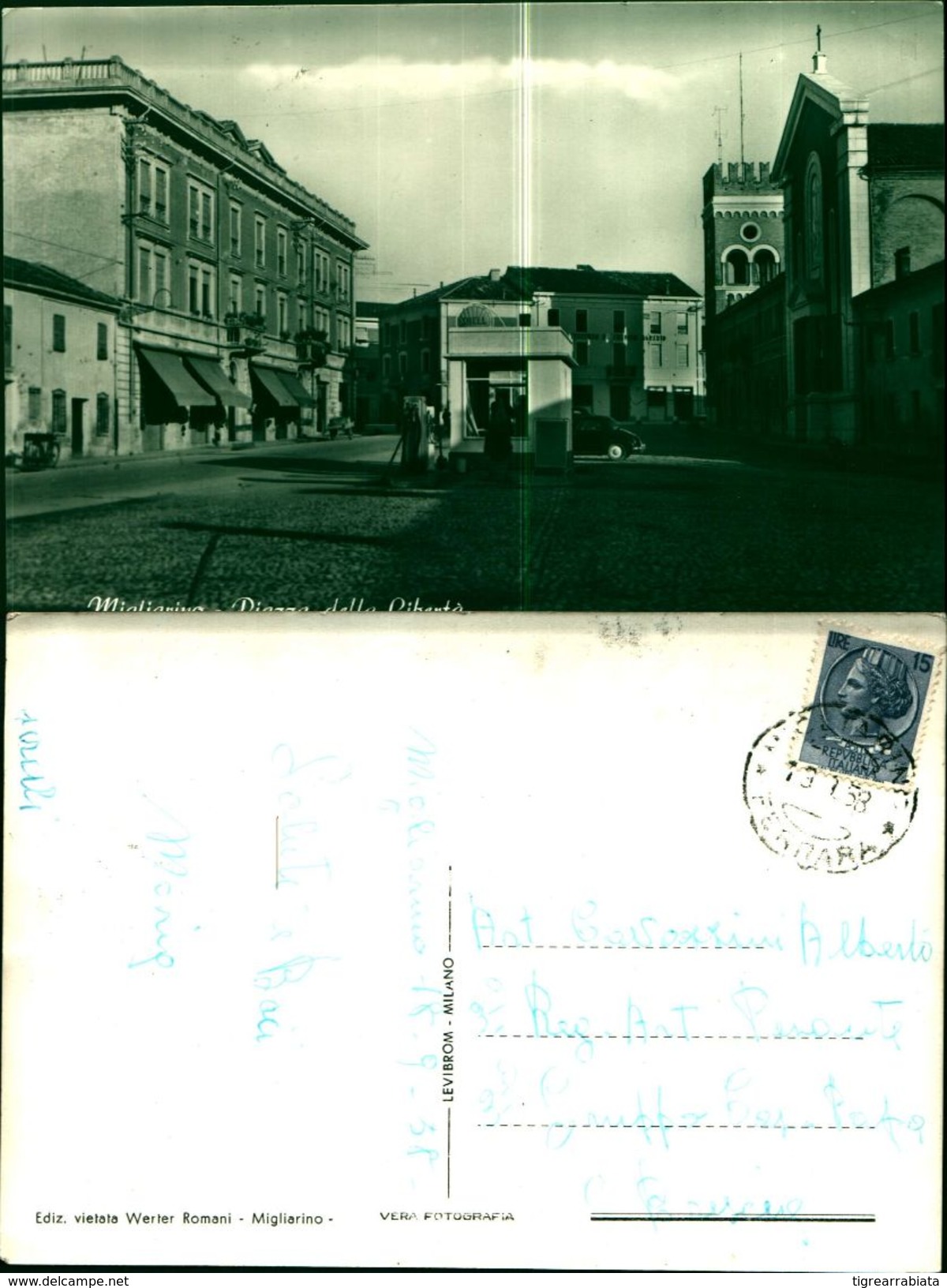 7315a)cartolina  Migliarino-piazza Della Liberta Ediz.vietata Werter Romani - Other & Unclassified