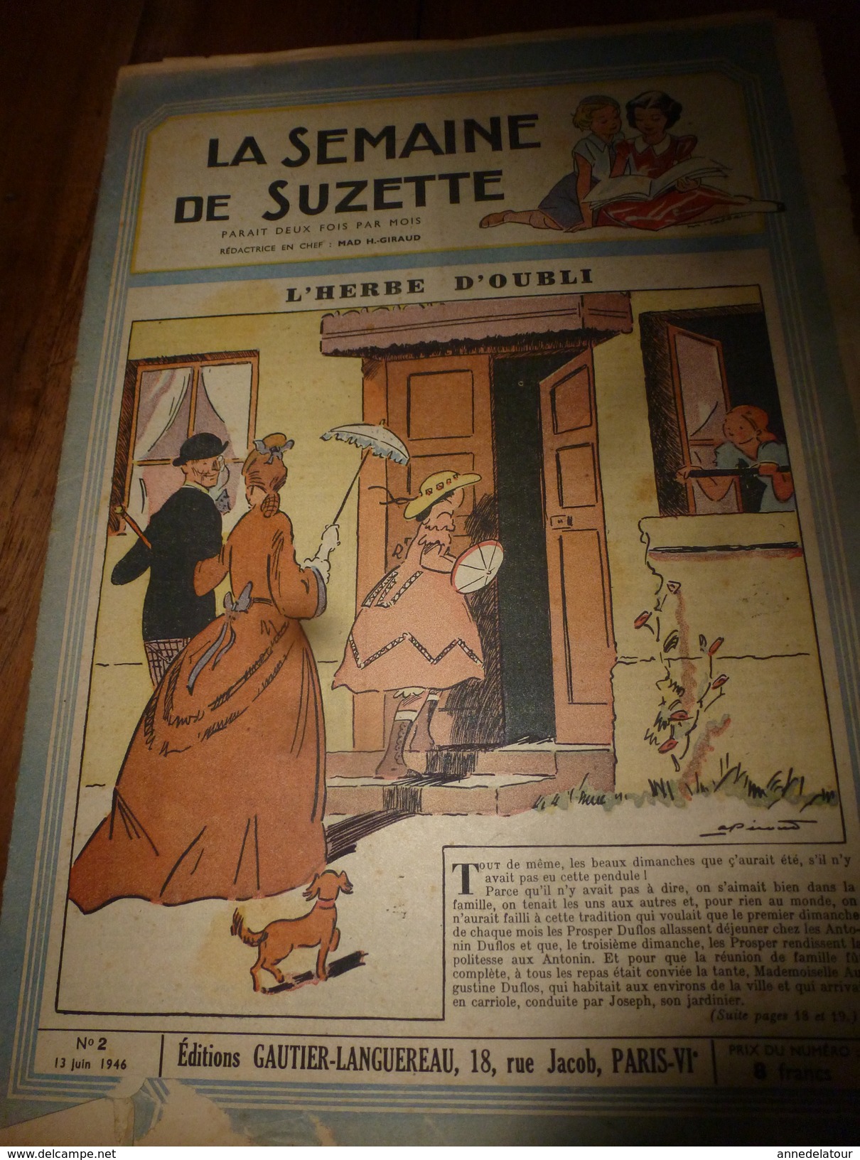 1946 LSDS (La Semaine De Suzette) : L'HERBE D'OUBLI ; Et - La Semaine De Suzette