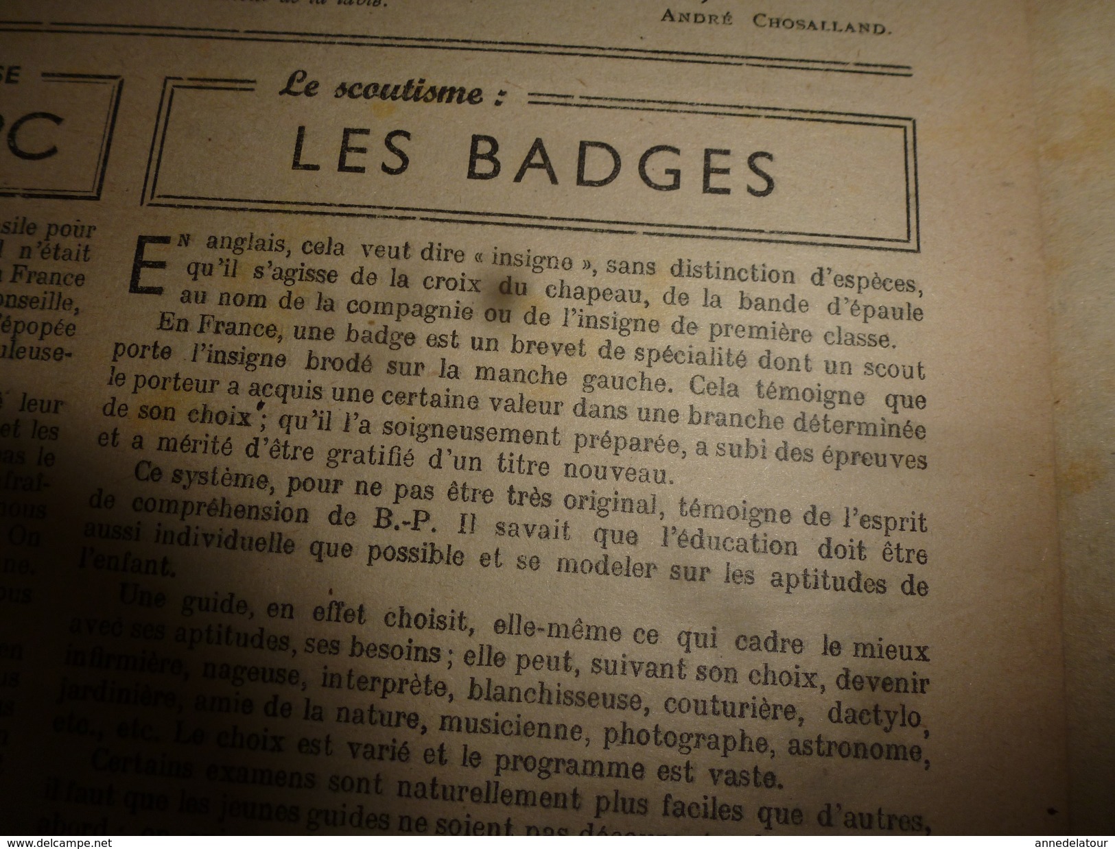 1948 LSDS (La Semaine de Suzette) : Au château des NOUETTES; Les bagages pour le SCOUTISME;etc