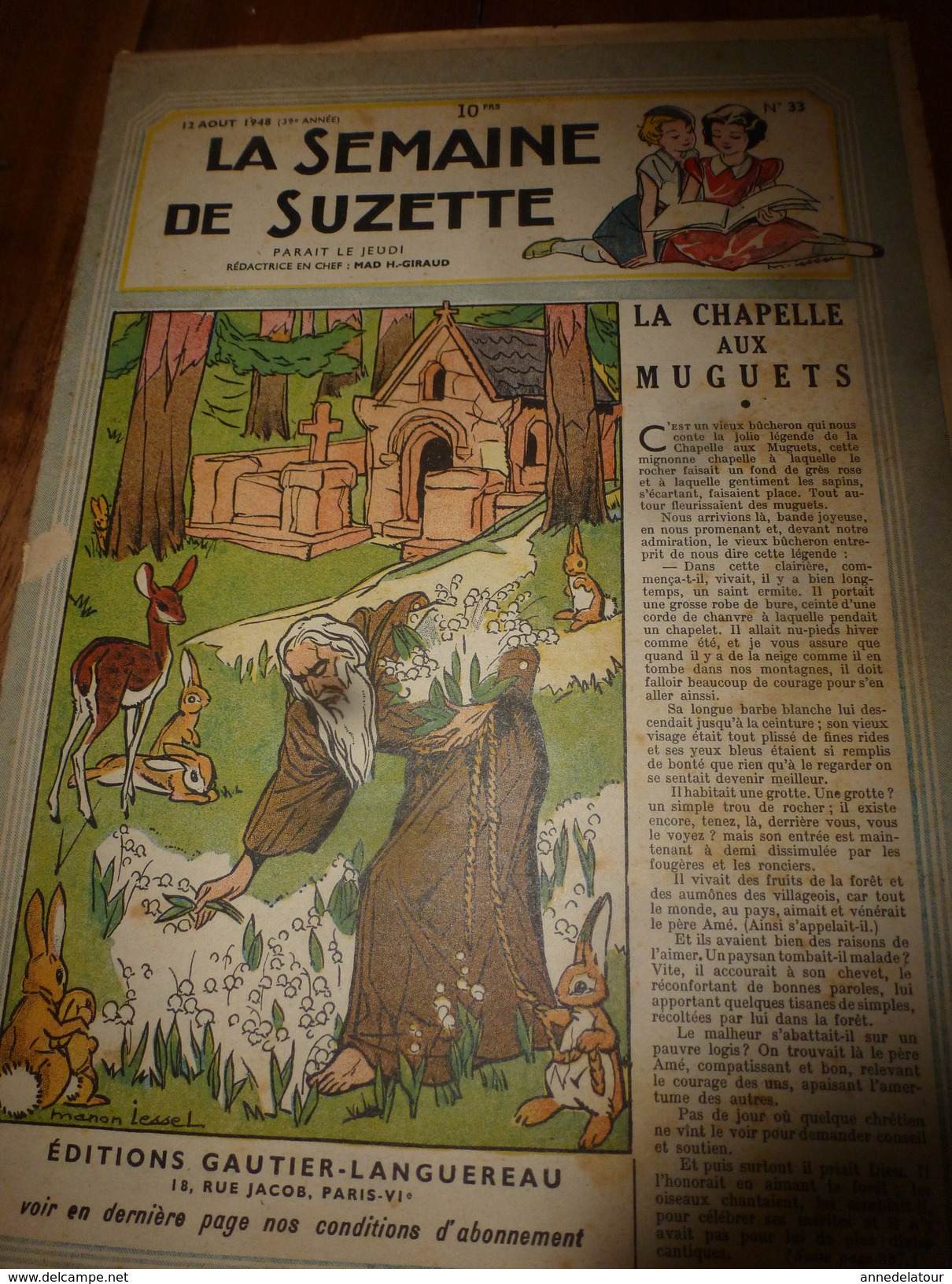 1948 LSDS  :La Chapelle Aux Muguets ; Le Gland Orgueilleux ; Etc - La Semaine De Suzette