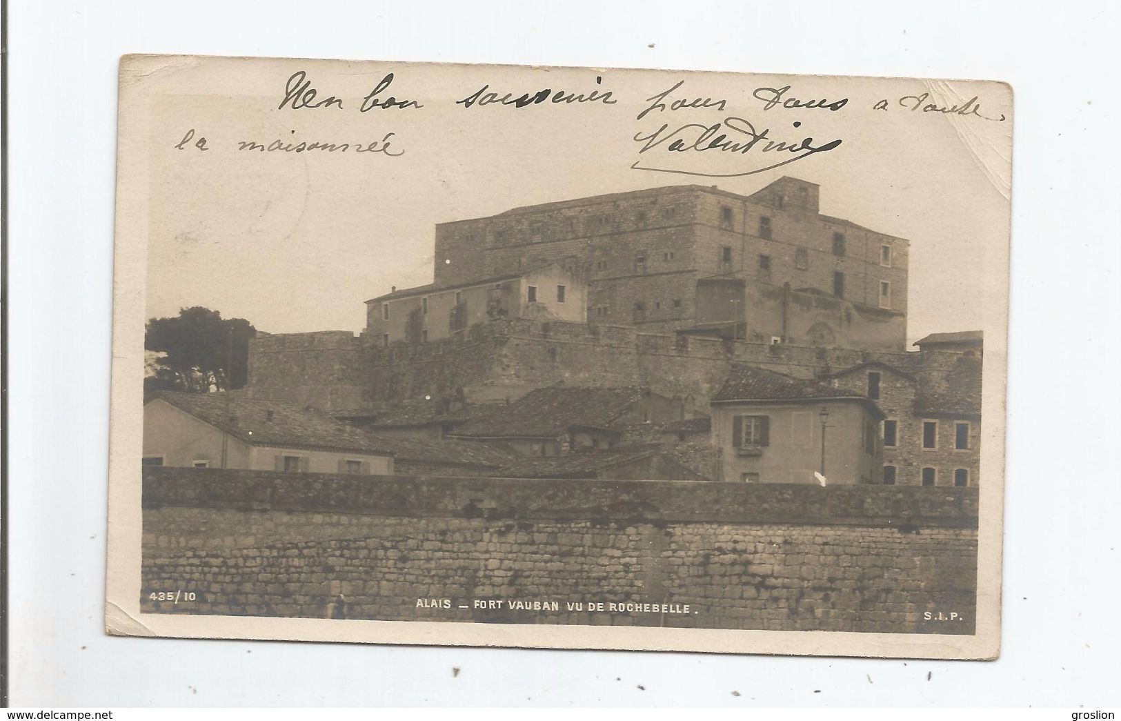 ALES 435/10 CARTE PHOTO FORT VAUBAN VU DE ROCHEBELLE 1903 - Alès