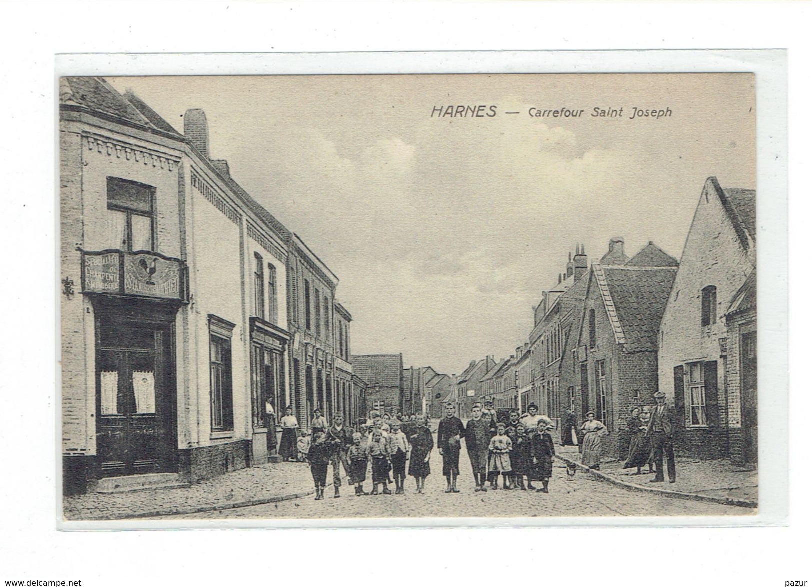 CPA 62 - HARNES - CARTE POSTALE ALLEMANDE - CARREFOUR ST JOSEPH - Harnes