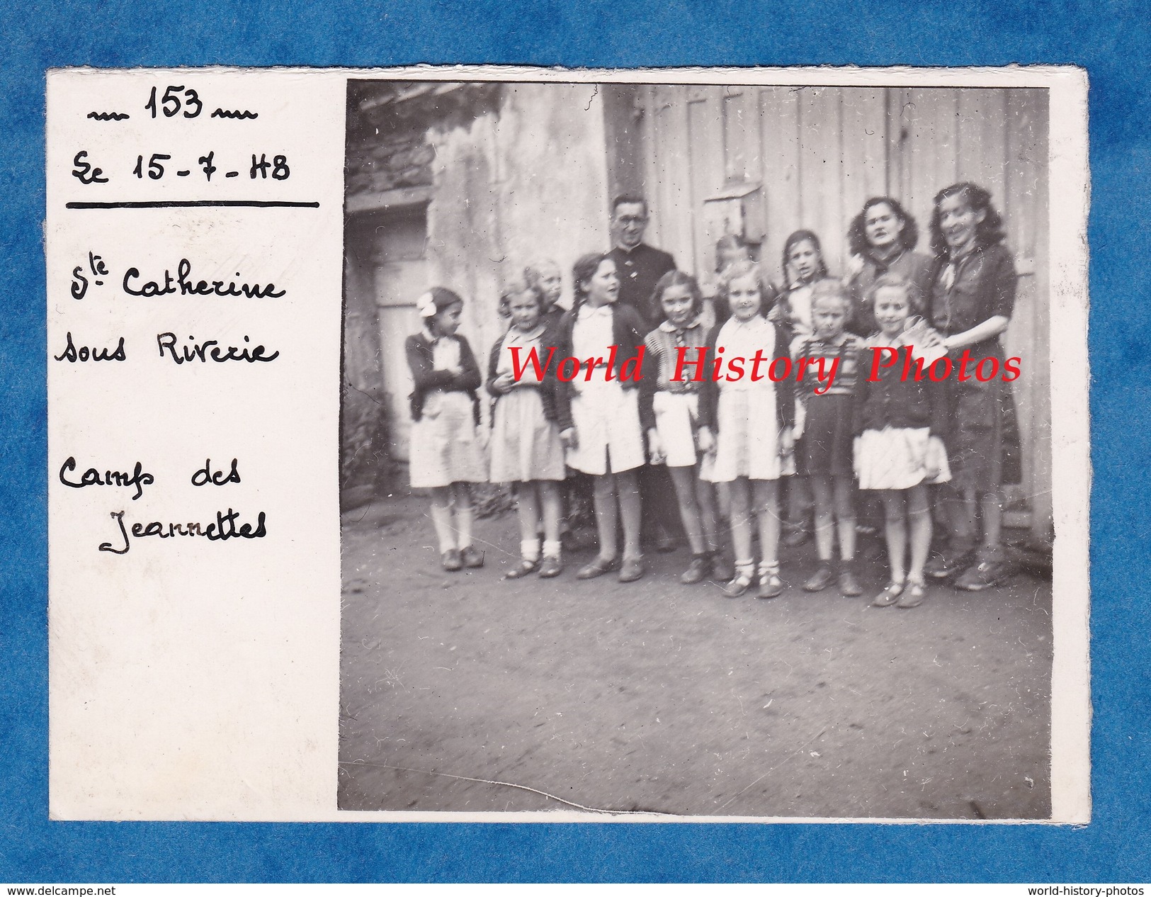 Photo Ancienne - SAINTE CATHERINE Sous RIVIERE ( Rhône ) - Camp Des Jeannettes - 1948 - Plaatsen