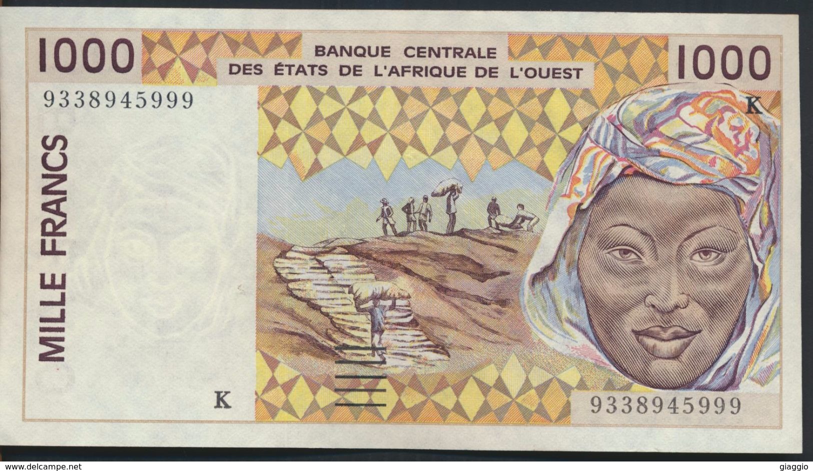 °°° AFRICA OCCIDENTALE OVEST - 1000 FRANCS °°° - Stati Dell'Africa Occidentale