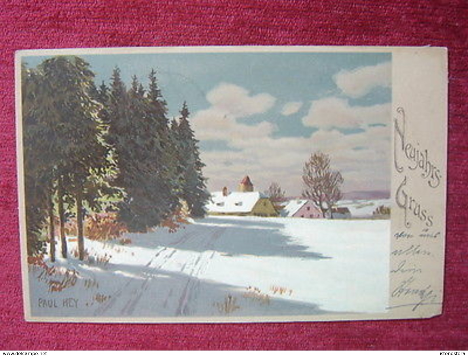 ARTIST SIGNED POSTCARD / PAUL HEY - HAPPY NEW YEAR / 1906 - Other & Unclassified