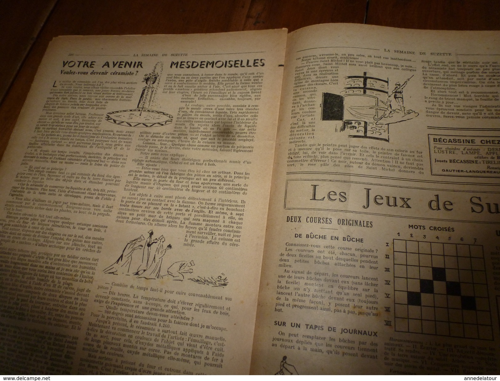 1948 LSDS  :Quincampoix, Marchand De Perles; Comment Devenir Céramiste ; Etc - La Semaine De Suzette