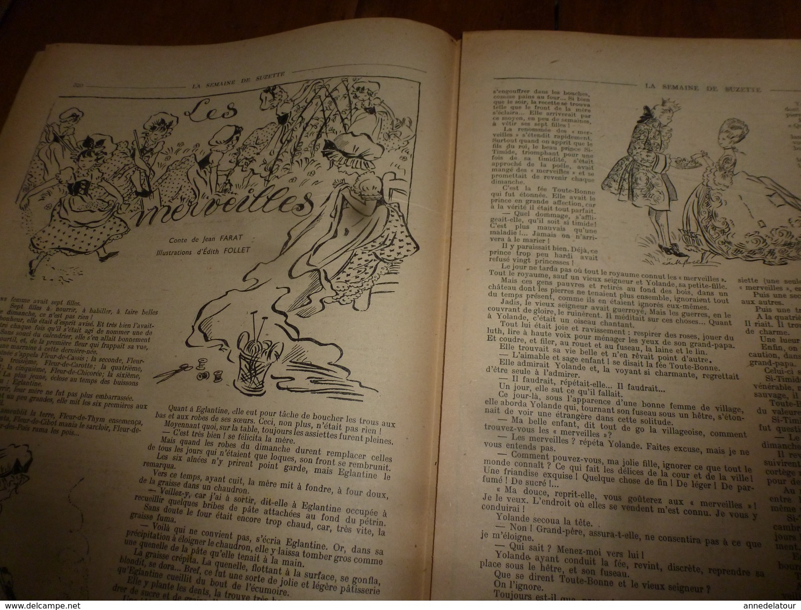 1948 LSDS  :Quincampoix, Marchand De Perles; Autre Histoire Du CORBEAU ET DU RENARD ; Etc - La Semaine De Suzette