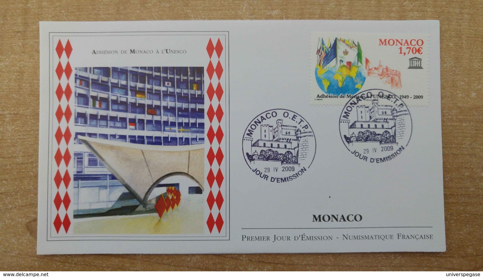 FDC N°2678 - Adhésion De Monaco à L'Unesco - FDC