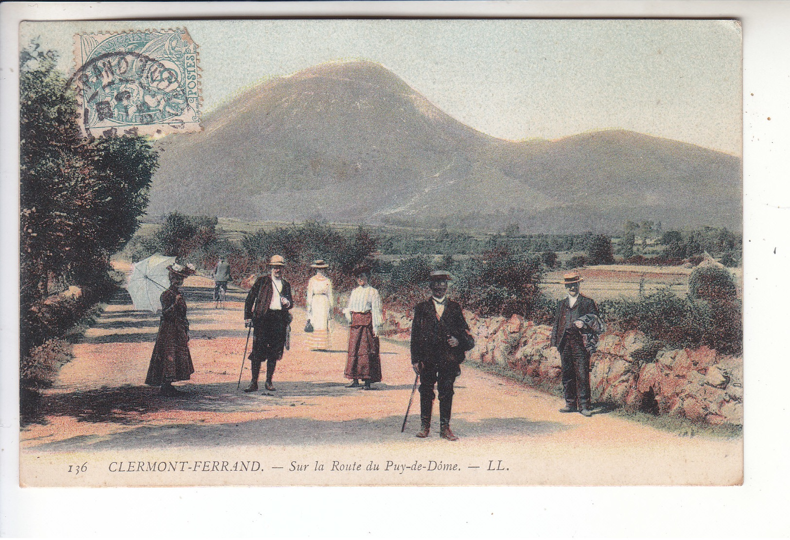 - 63 - CLERMONT FERRAND - Sur La Route Du Puy De Dome - Timbre - Cachet - 1905 - Clermont Ferrand