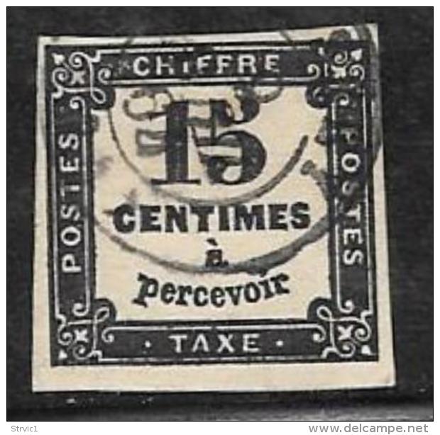 France, Scott # J4 Used Postage Due, 1863,  No Defects - 1859-1959 Used