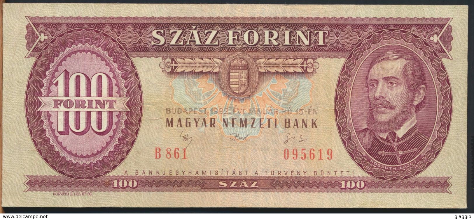 °°° HUNGARY - 100 FORINT 1992 °°° - Ungheria