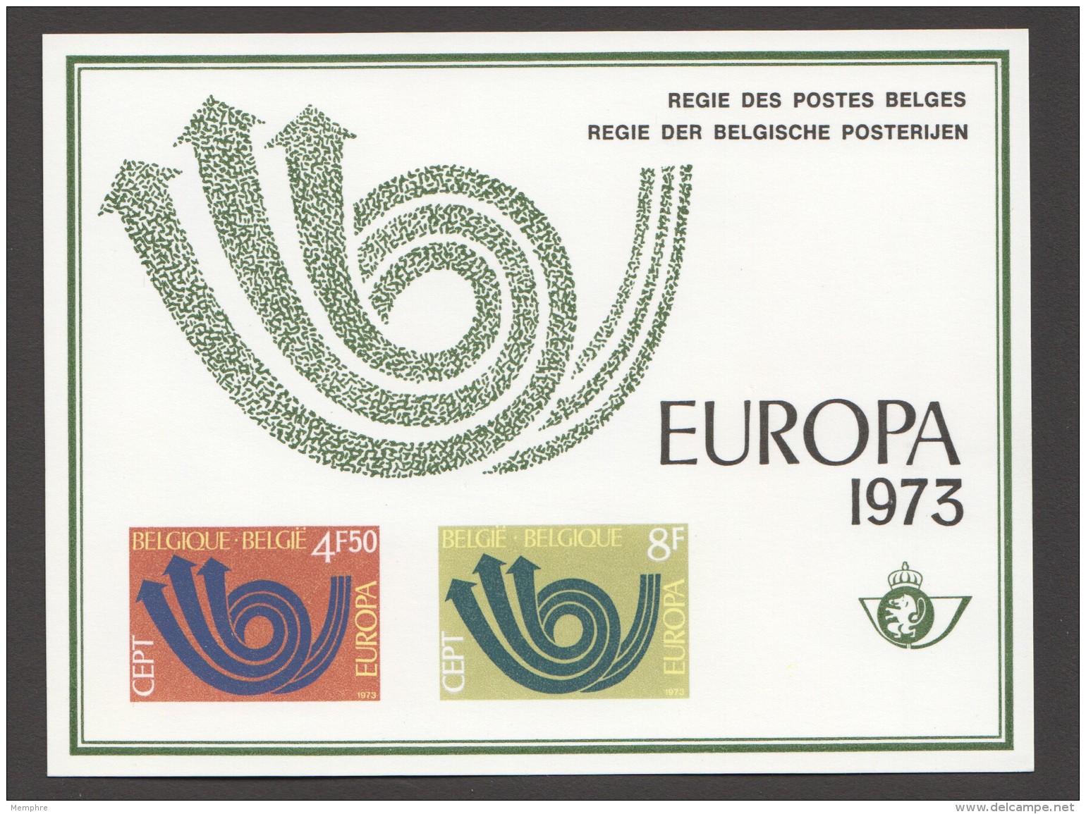 1973   Europa  Feuillet De Luxe    COB 1669-70 - Feuillets De Luxe [LX]