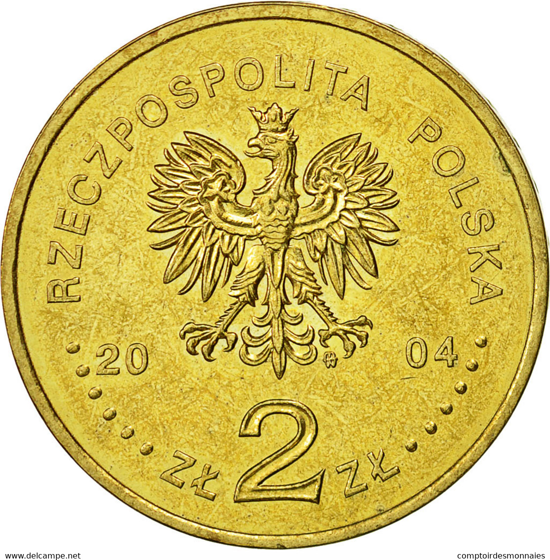 Monnaie, Pologne, 2 Zlote, 2004, Warsaw, SUP+, Laiton, KM:499 - Pologne