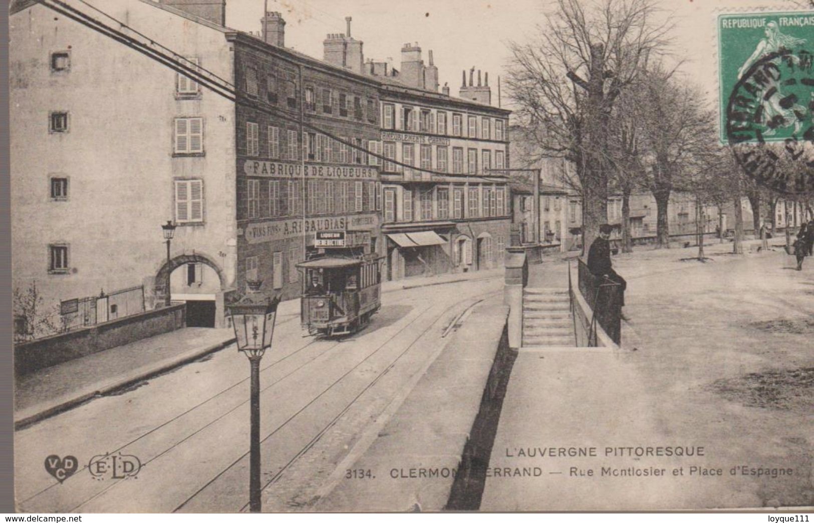 Clermont-ferrand. Rue Montlosier Et Place D'espagne - Clermont Ferrand