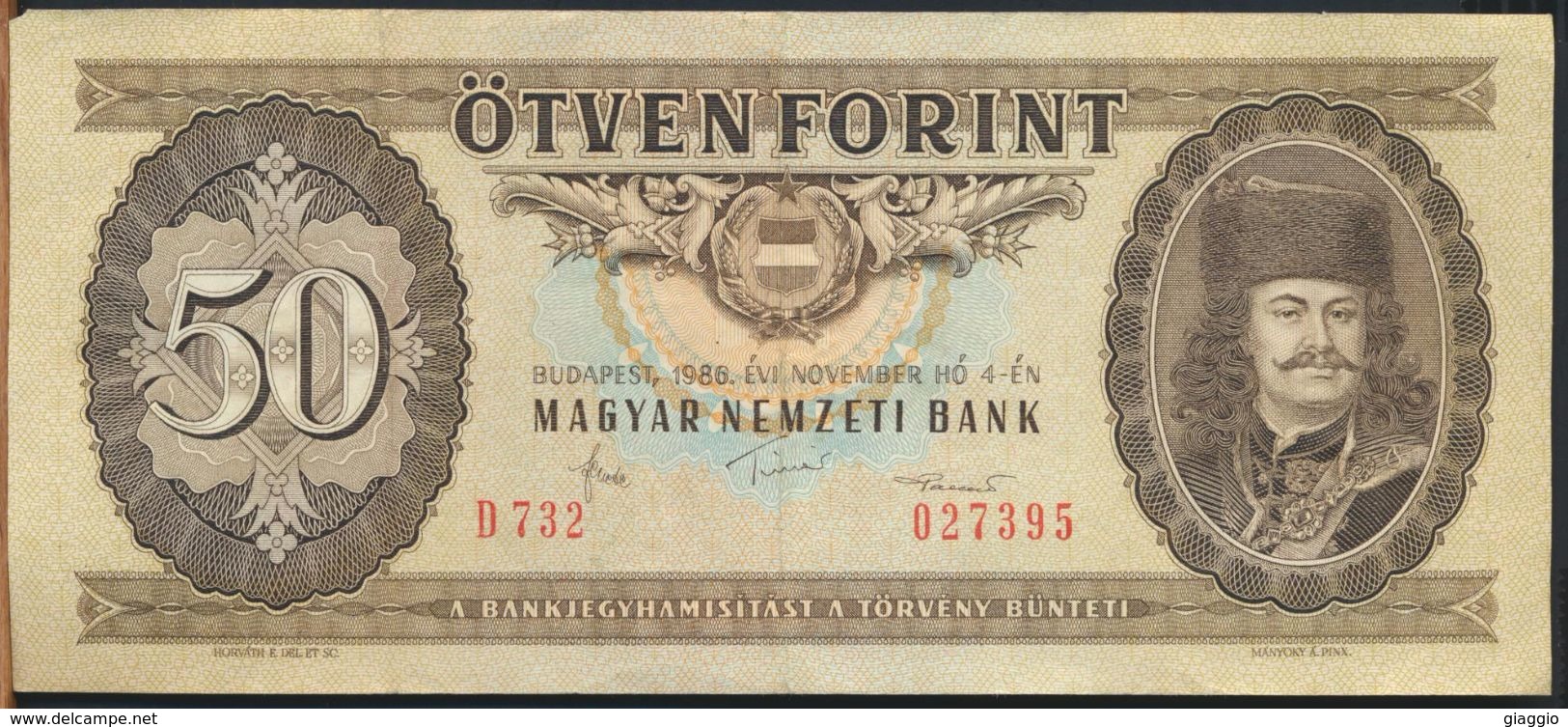 °°° HUNGARY - 50 FORINT 1986 °°° - Ungheria