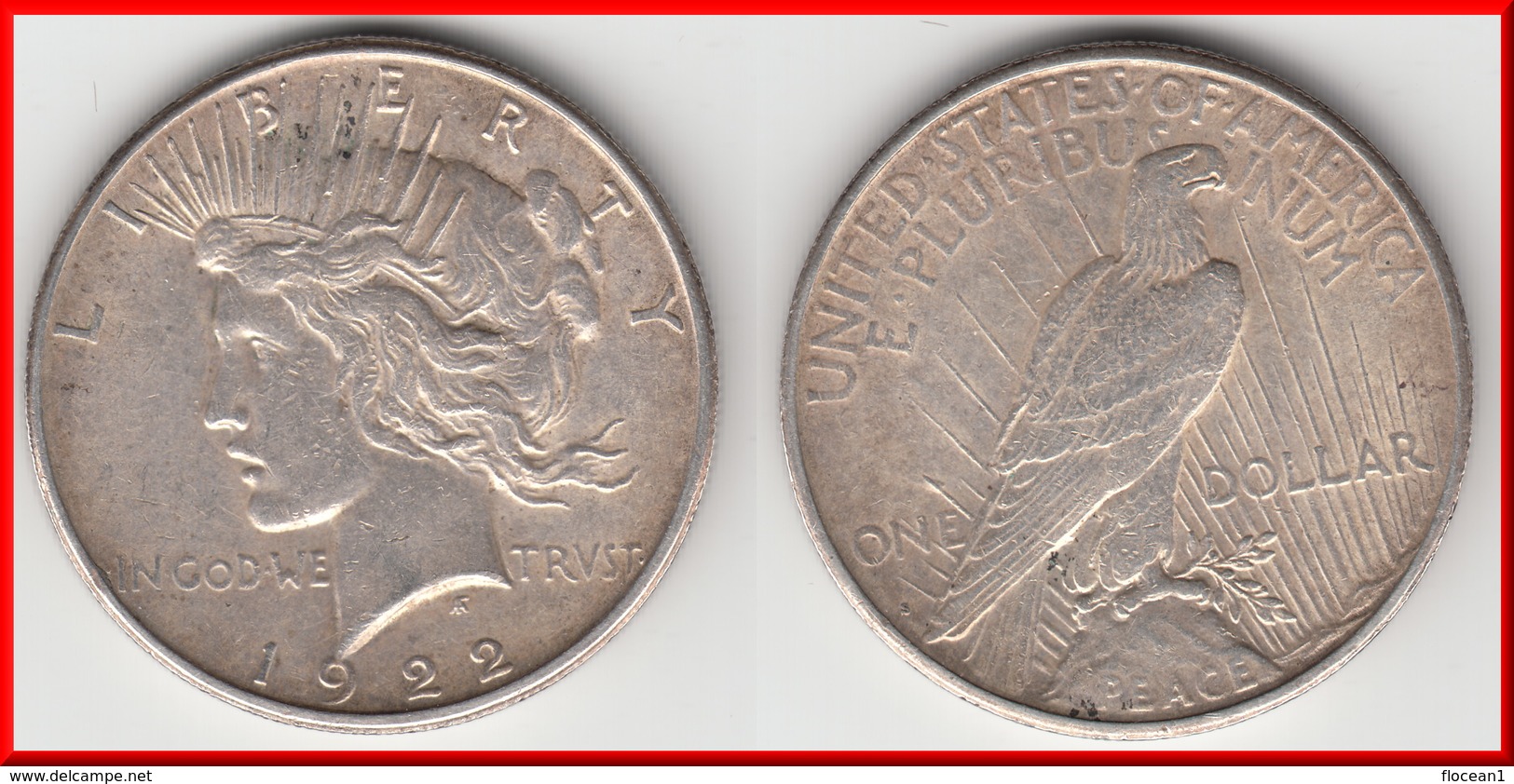 **** USA - ETATS-UNIS - UNITED STATES - ONE DOLLAR 1922 S - 1 DOLLAR 1922 S PEACE - SILVER **** EN ACHAT IMMEDIAT !!! - 1921-1935: Peace (Paix)