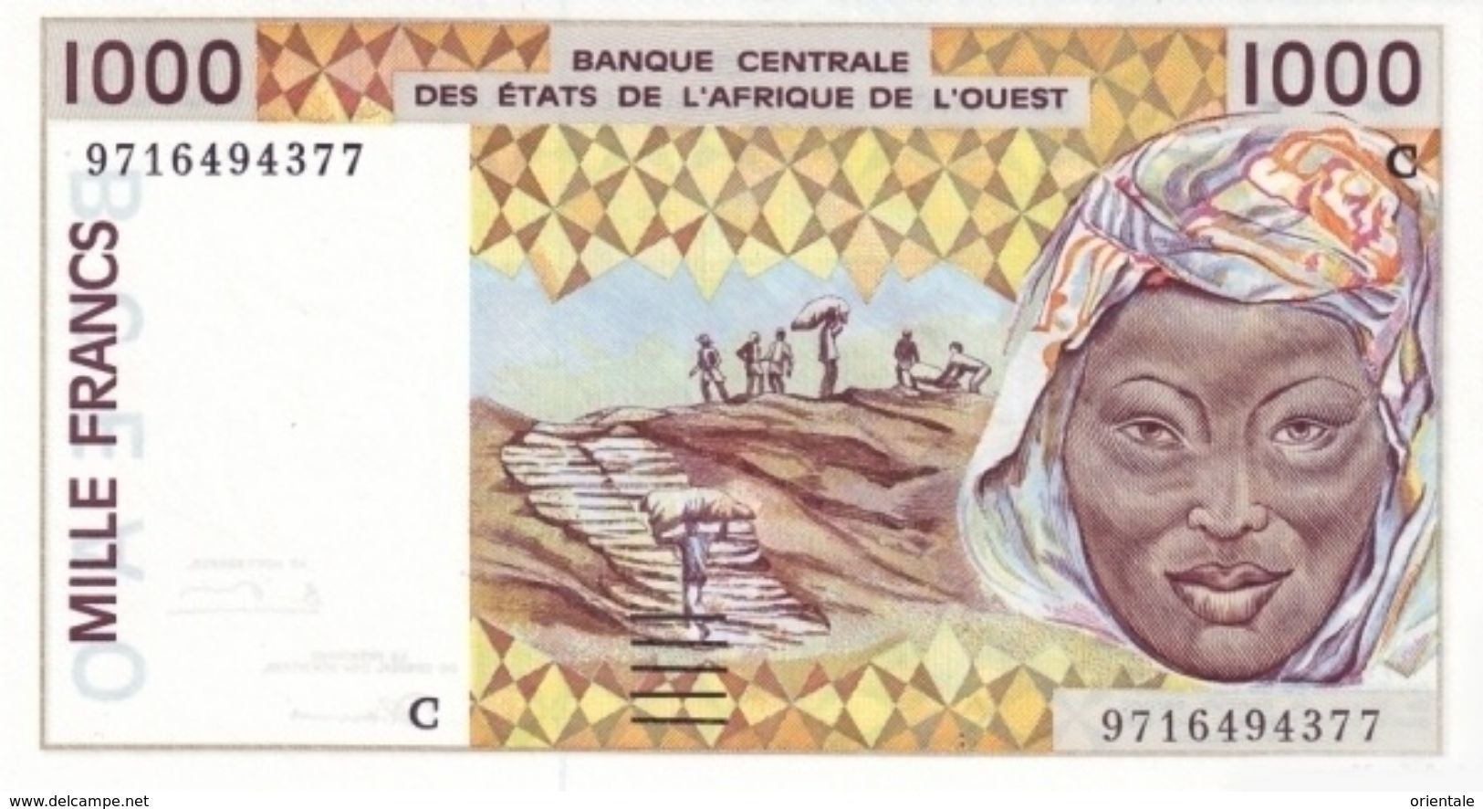 WEST AFRICAN STATES P. 311Ch 1000 F 1997 UNC - Burkina Faso