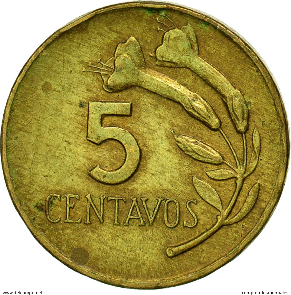 Monnaie, Pérou, 5 Centavos, 1969, Lima, TTB, Laiton, KM:244.2 - Peru