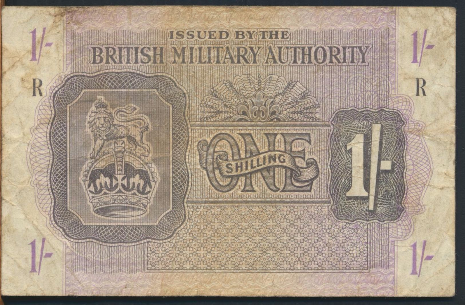 °°° UK - BRITISH MILITARY AUTHORITY 1 POUND R °°° - Britse Militaire Autoriteit