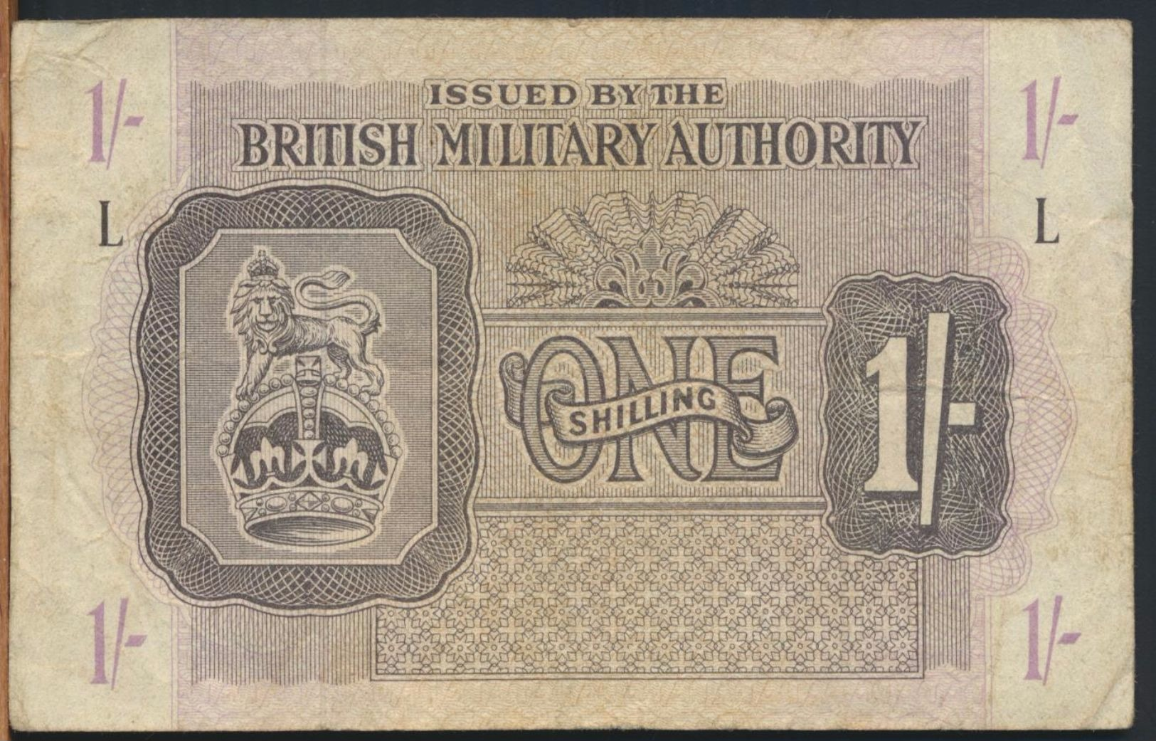°°° UK - BRITISH MILITARY AUTHORITY 1 POUND L °°° - Autorità Militare Britannica