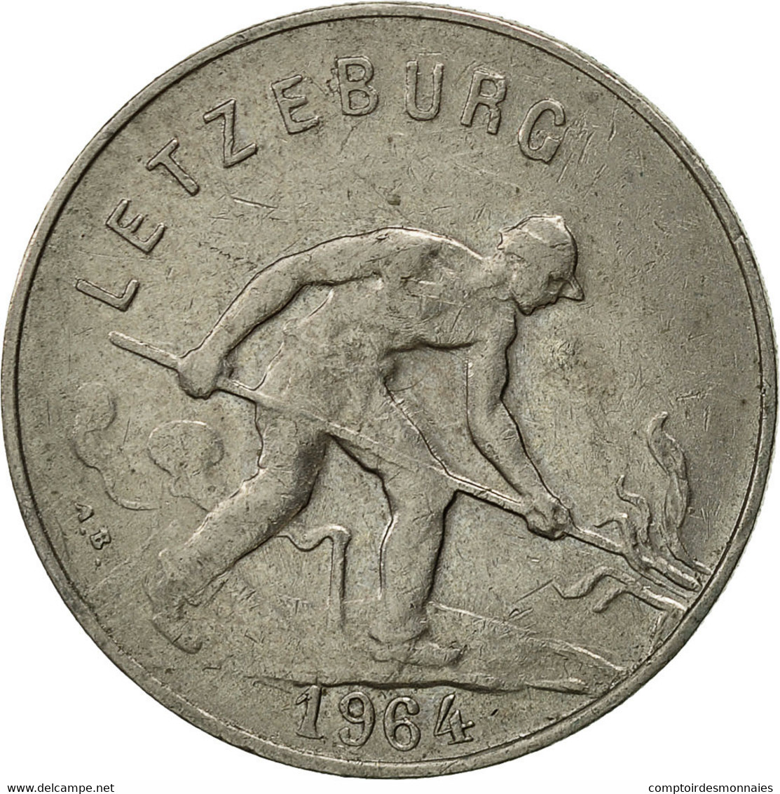 Monnaie, Luxembourg, Charlotte, Franc, 1964, TTB, Copper-nickel, KM:46.2 - Luxembourg