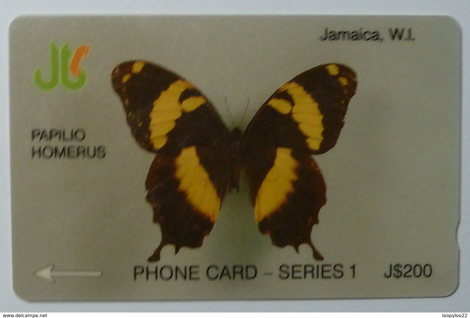 Jamaica - GPT - JAM-8D - 8JAMD - Papilio Homerus - $200 - Used - Giamaica