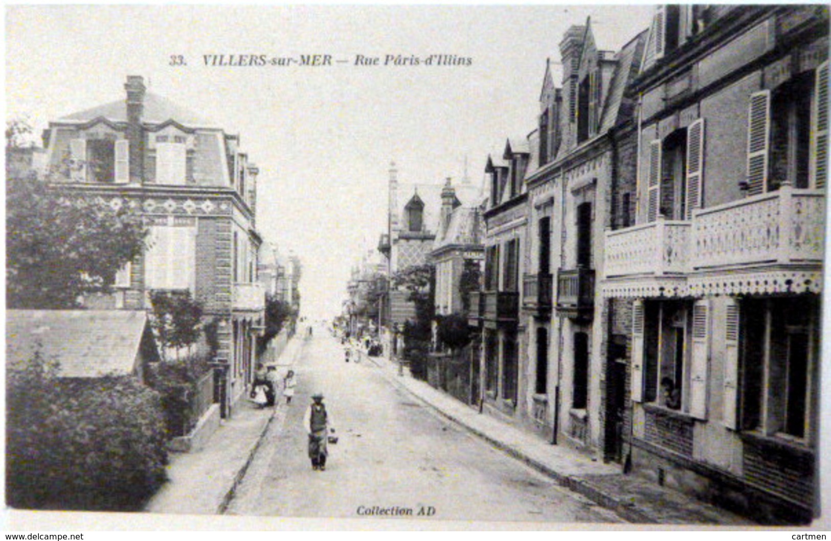 14 VILLERS SUR MER RUE PARIS D'ILLINS PETITE ANIMATION - Villers Sur Mer