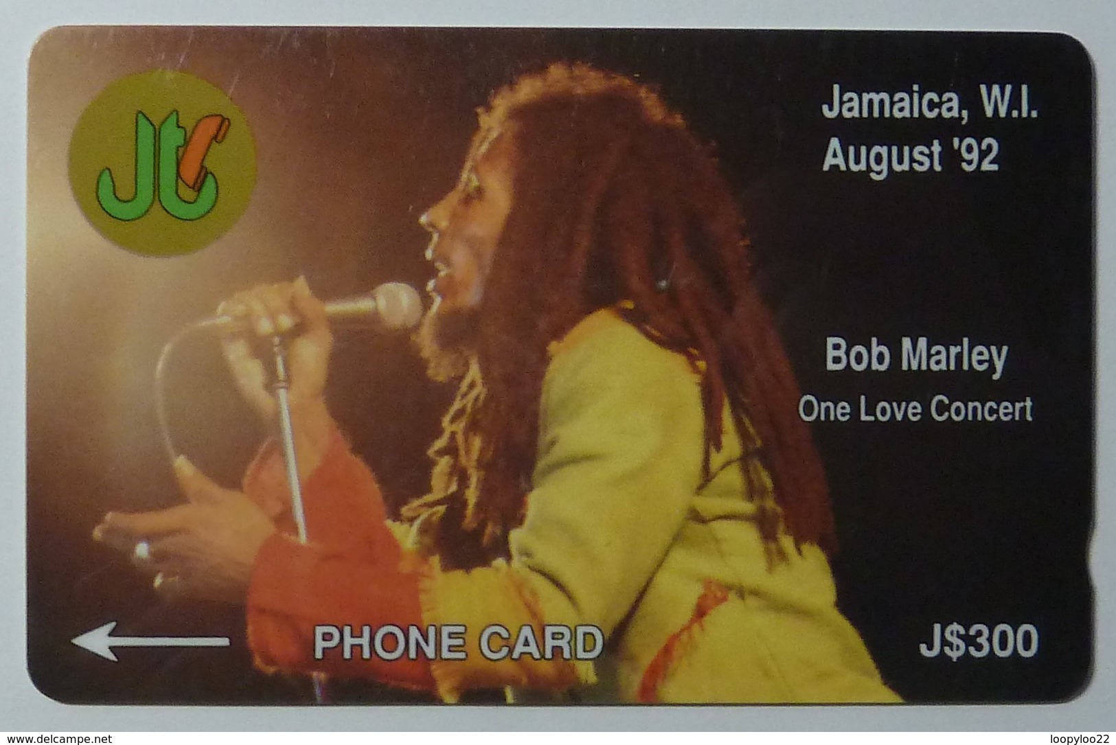 Jamaica - GPT - JAM-9C - 9JAMC - Bob Marley - $300 - Used - R - Jamaica