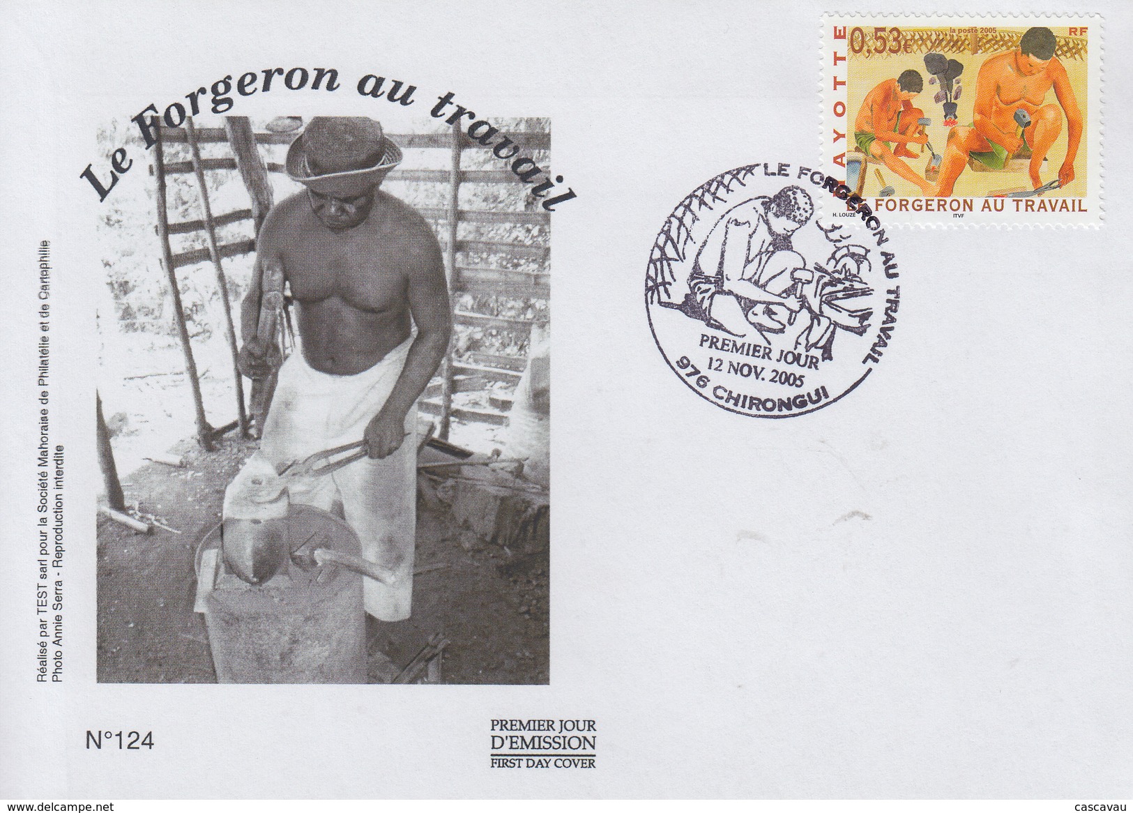 Enveloppe  FDC  1er  Jour    MAYOTTE     Le  Forgeron  Au  Travail    2005 - Autres & Non Classés