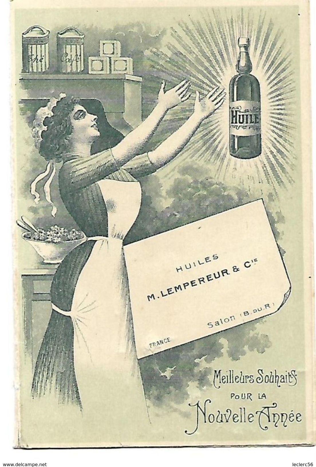 CALENDRIER HUILERIE 1913 (120 X 80 Mm Plié)  PUBLICITE HUILES LEMPEREUR SALON DE PROVENCE - Petit Format : 1901-20