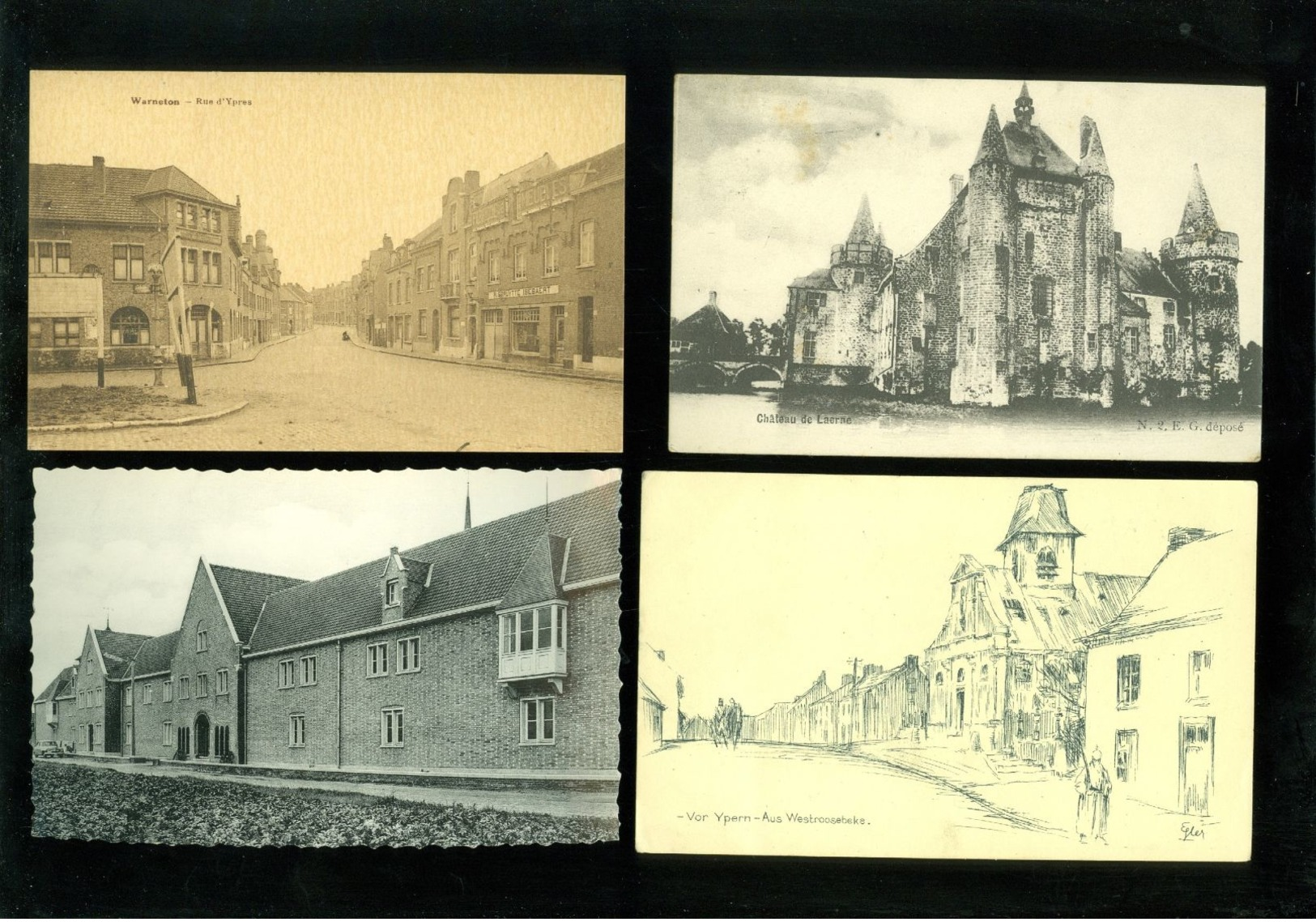 Beau grand lot de 100 cartes postales de Belgique     Mooi groot lot van 100 postkaarten van België - 100 scans