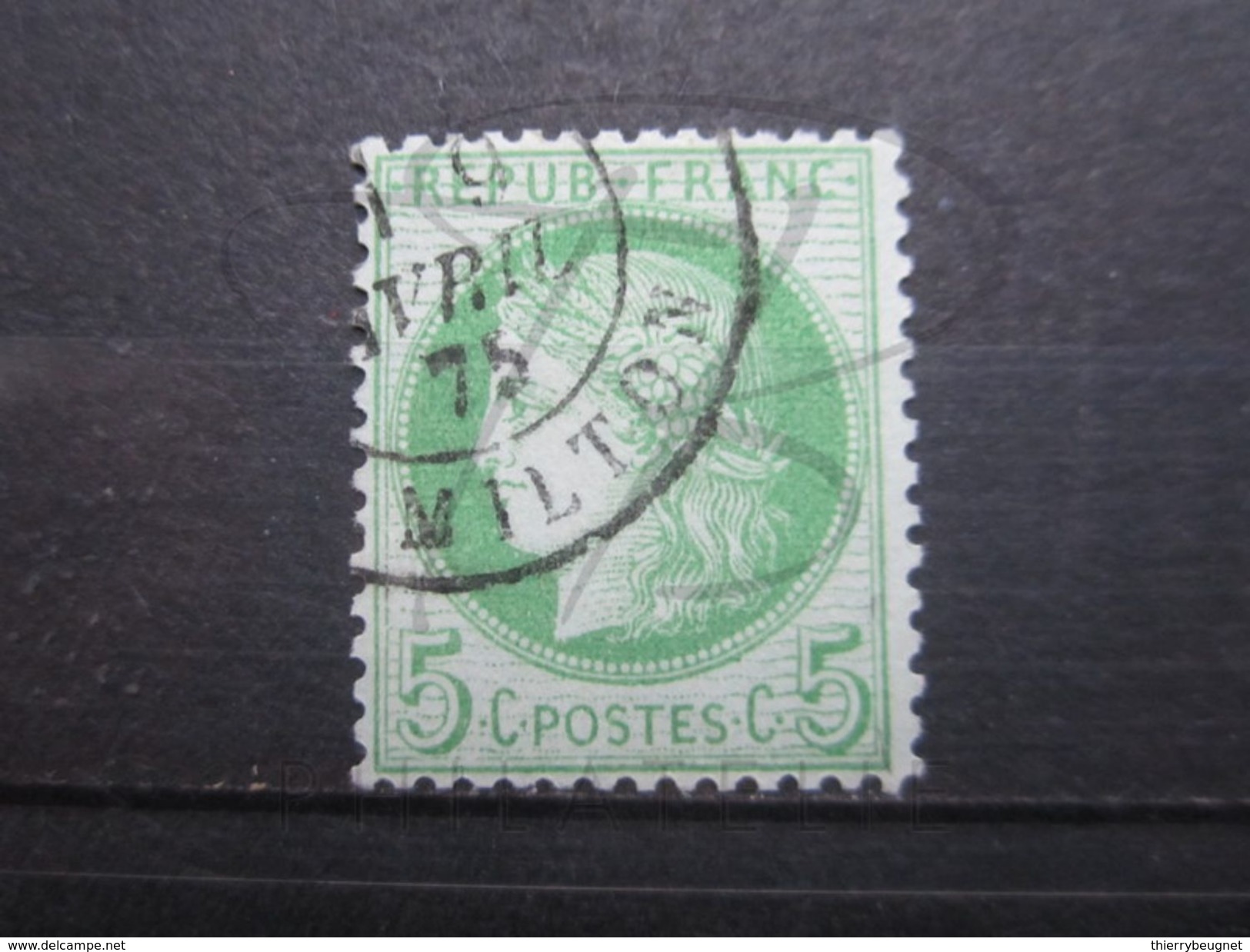 VEND BEAU TIMBRE DE FRANCE N° 53 , FOND LIGNE !!! - 1871-1875 Ceres