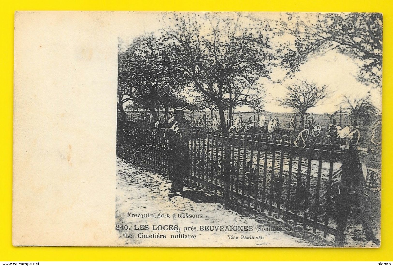 LES LOGES Près De BEUVRAIGNES Cimetière Militaire (Frezquin) Somme (80) - Beuvraignes