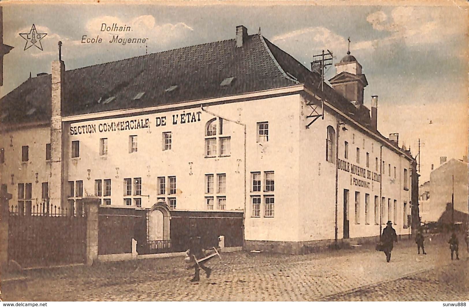 Dolhain - L'Ecole Moyenne De L'Etat (animée, Colorisée, Emile Dumont 1929) - Limburg