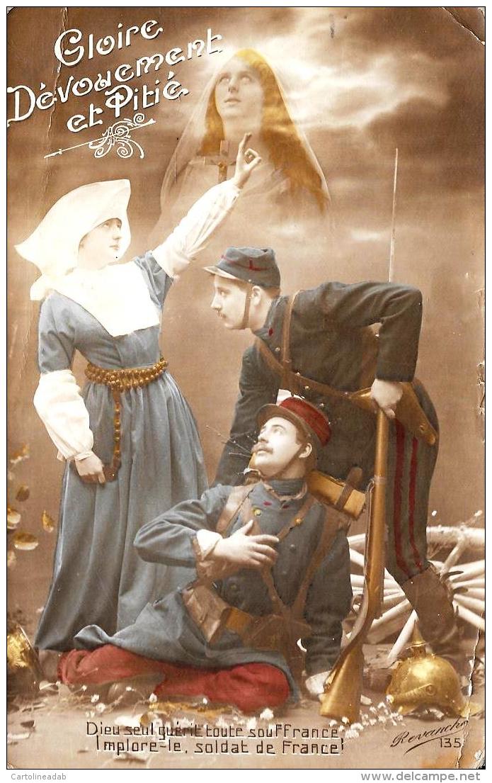 [DC11130] CPA - PATRIOTTICA FRANCESE - Viaggiata 1915 - Old Postcard - Patriotic