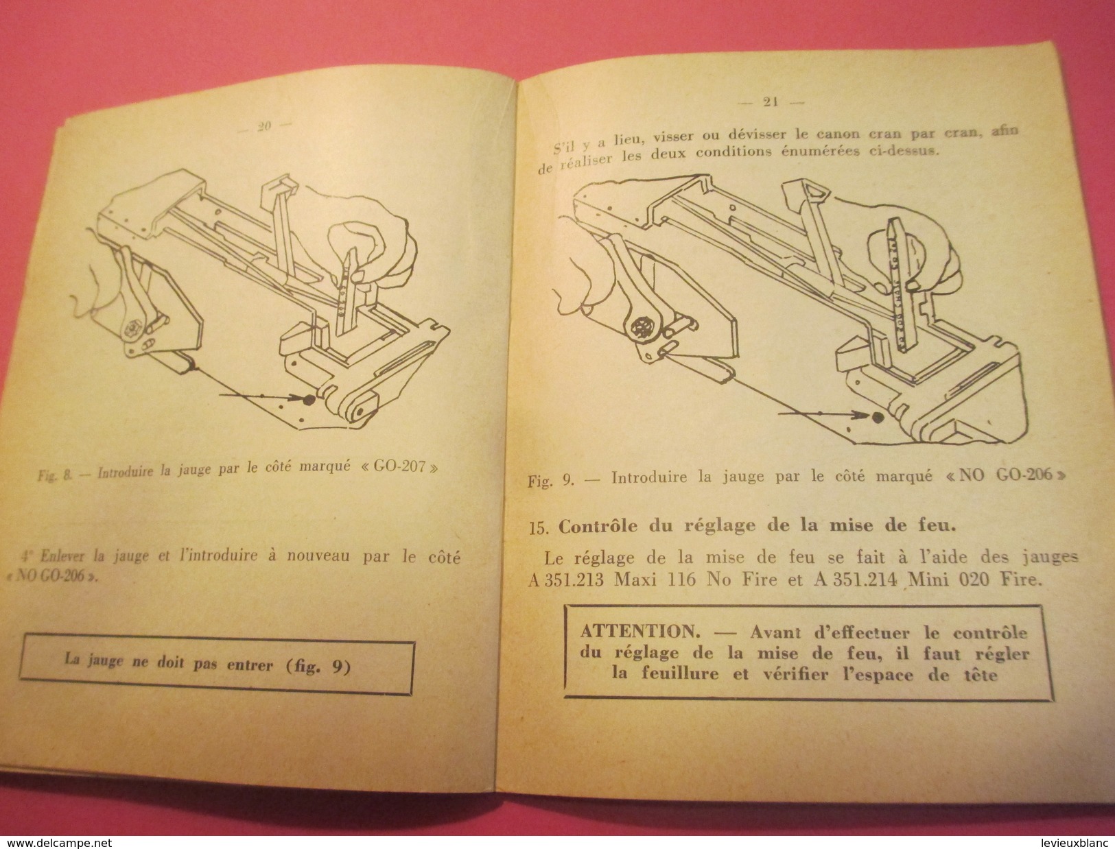 Fascicule/Guide technique sur réglage des mitrailleuses BROWNING/Ministère de la Défense Nationale/MAT1033/1955   VPN113