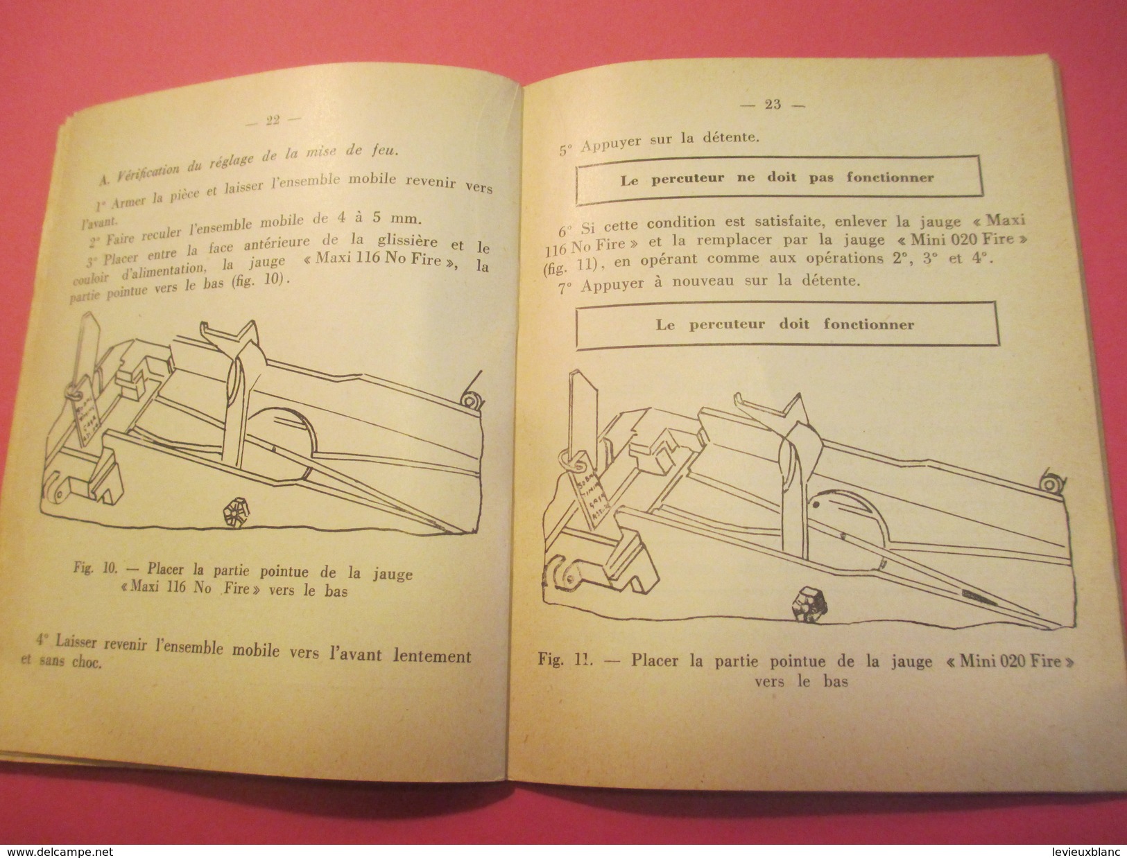 Fascicule/Guide technique sur réglage des mitrailleuses BROWNING/Ministère de la Défense Nationale/MAT1033/1955   VPN113