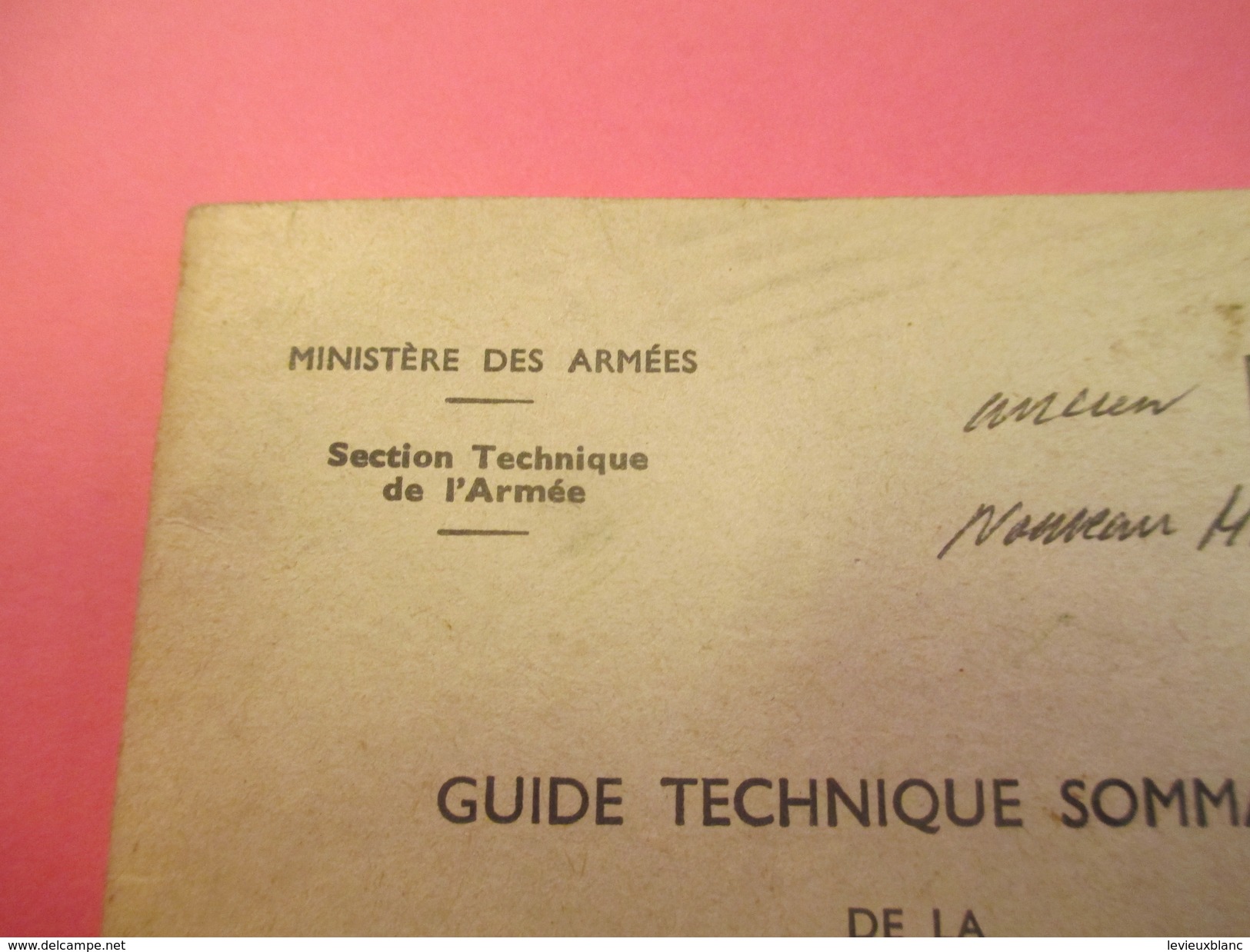 Fascicule/Guide Technique Sommaire De La  Mitrailleuse Américaine  BROWNING/Ministère Des Armées/MAT1044/1966  VPN115 - Autres & Non Classés