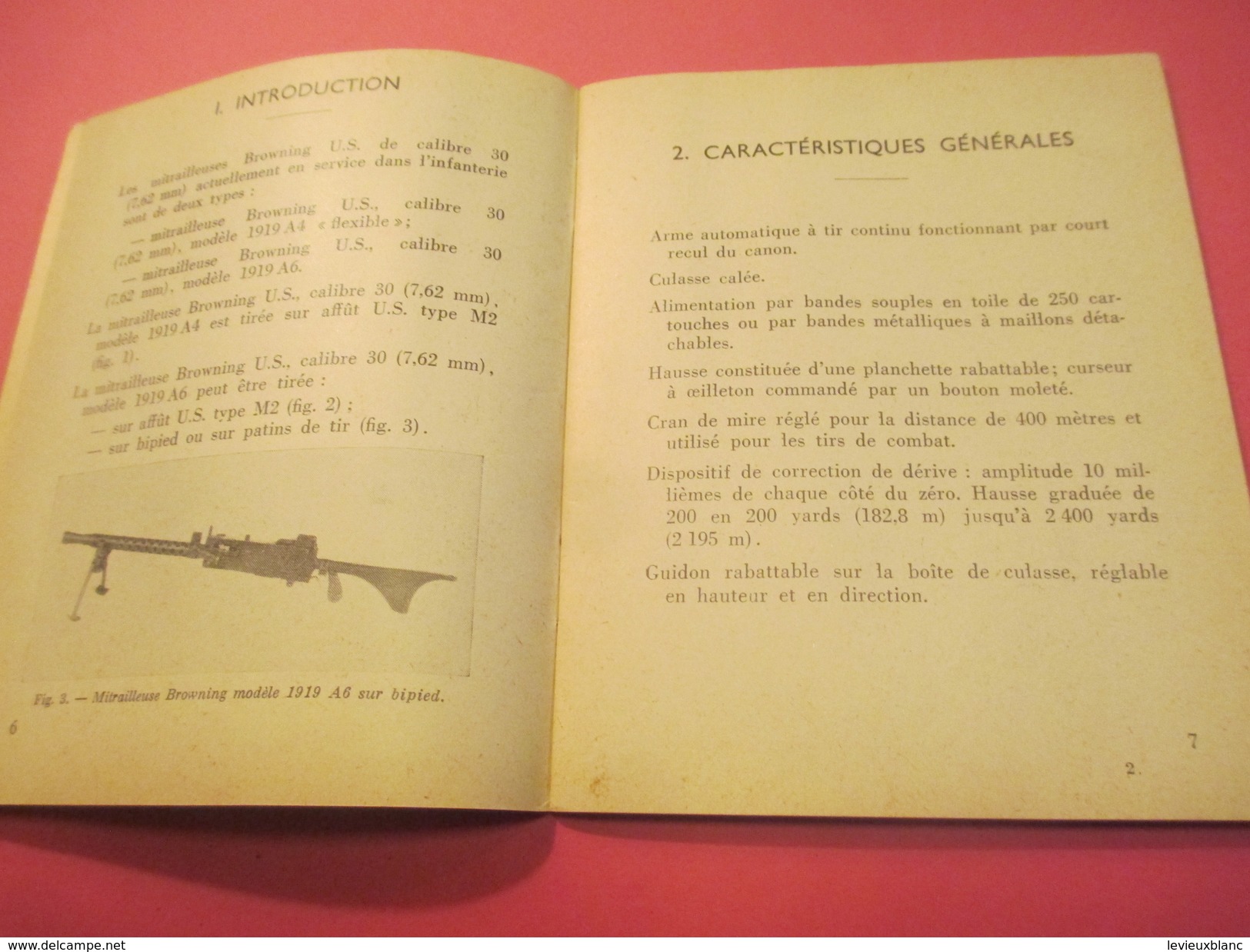 Fascicule/Guide Technique Sommaire Des Mitrailleuses  BROWNING US Calibre 30/Ministère Des Armées /MAT1049/1963   VPN118 - Andere & Zonder Classificatie