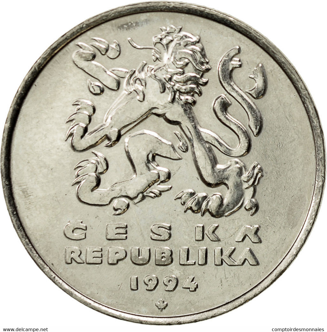 Monnaie, République Tchèque, 5 Korun, 1994, TTB+, Nickel Plated Steel, KM:8 - Czech Republic