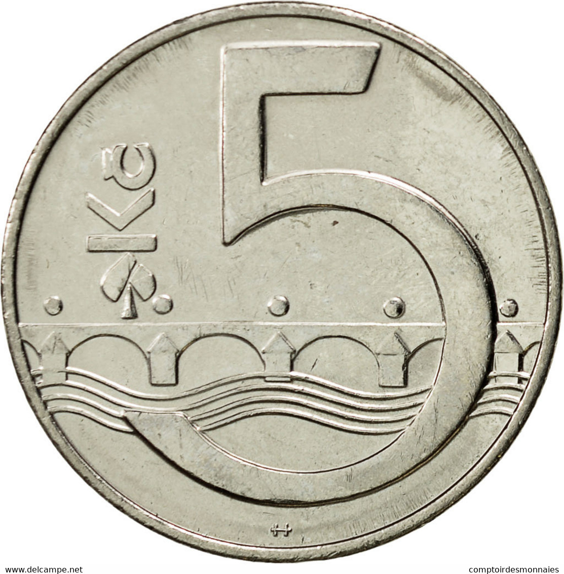 Monnaie, République Tchèque, 5 Korun, 1994, TTB+, Nickel Plated Steel, KM:8 - Czech Republic