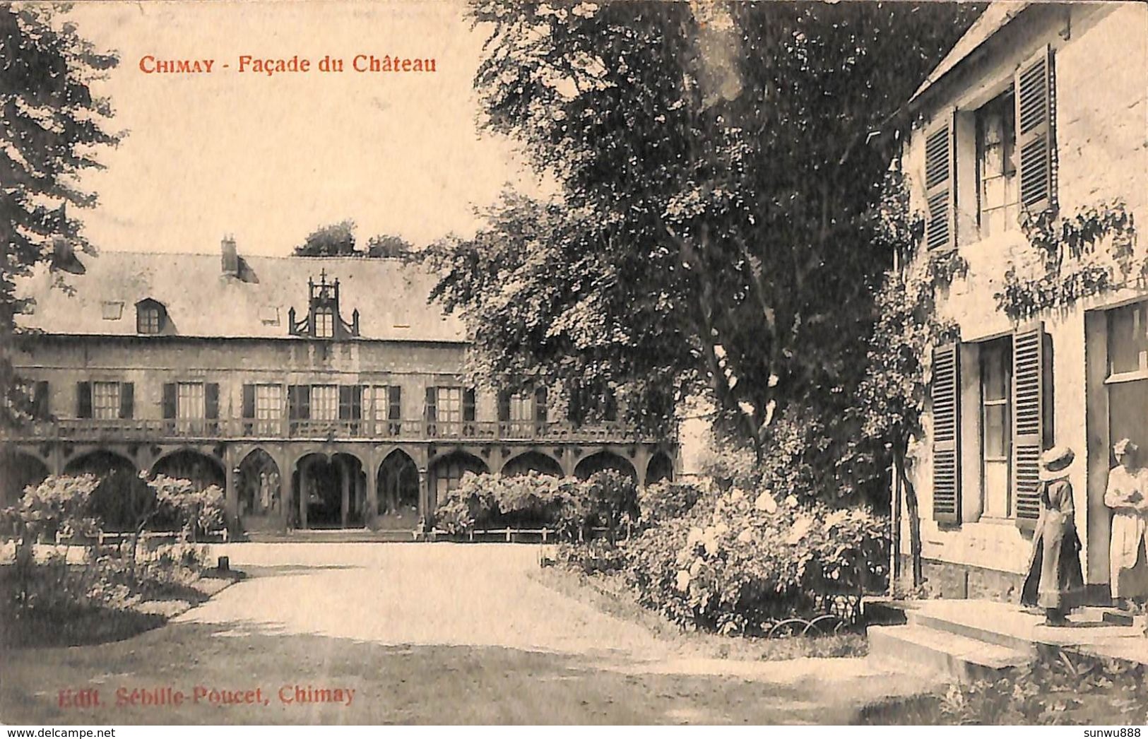 Chimay - Façade Du Château (animée, Edit. Sébille-Poucet, 1913) - Chimay