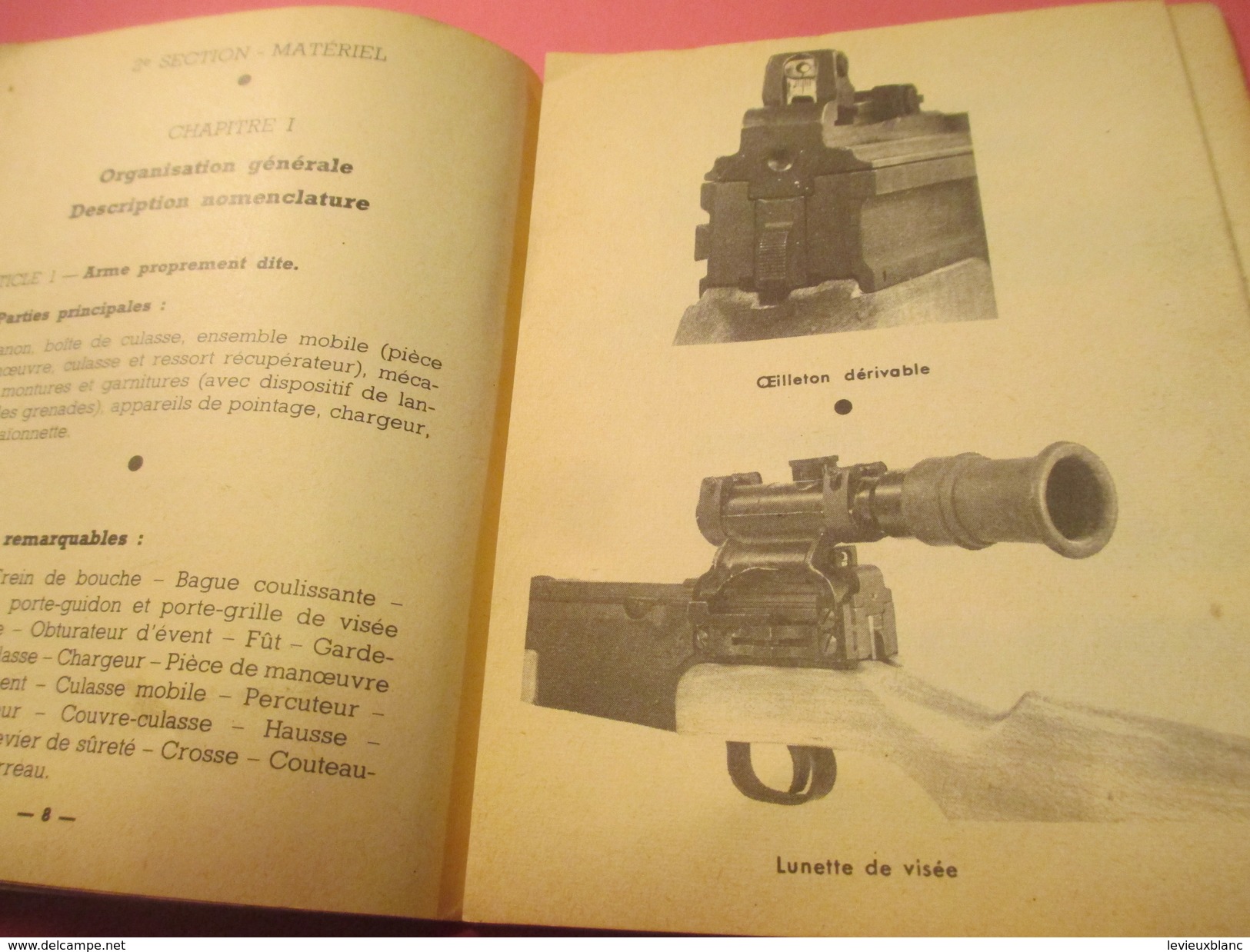 Fascicule/Guide technique Sommaire / Fusil Semi-Automatique 7,5 mm/Ministère des Armées Terre /MAT1067/1958   VPN121