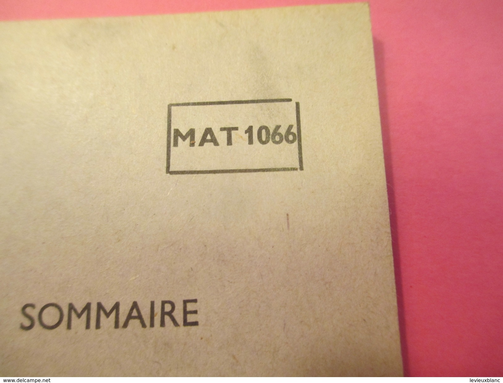 Fascicule/Guide Technique Sommaire/PISTOLET Automatique De 9 Mm Modèle 1950/Ministère Des Armées/MAT1066/1963   VPN116 - Sonstige & Ohne Zuordnung
