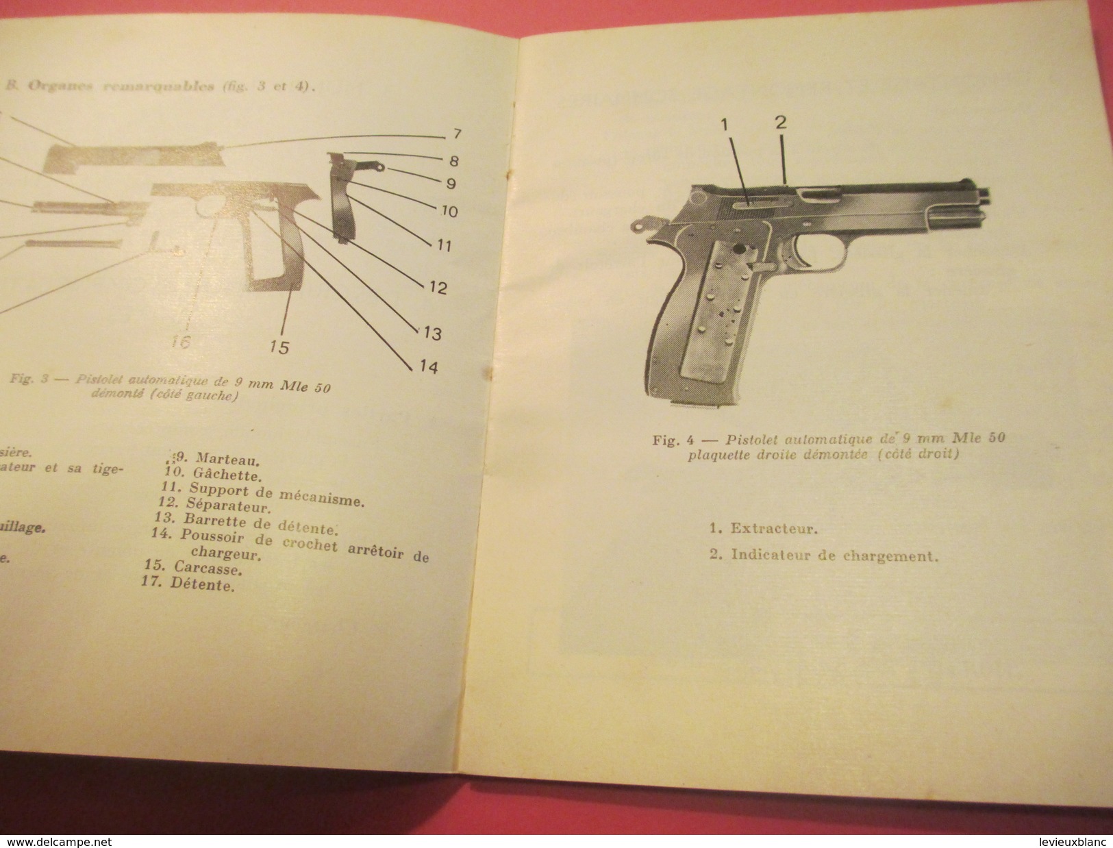 Fascicule/Guide technique Sommaire/PISTOLET Automatique de 9 mm Modèle 1950/Ministère des Armées/MAT1066/1963   VPN116