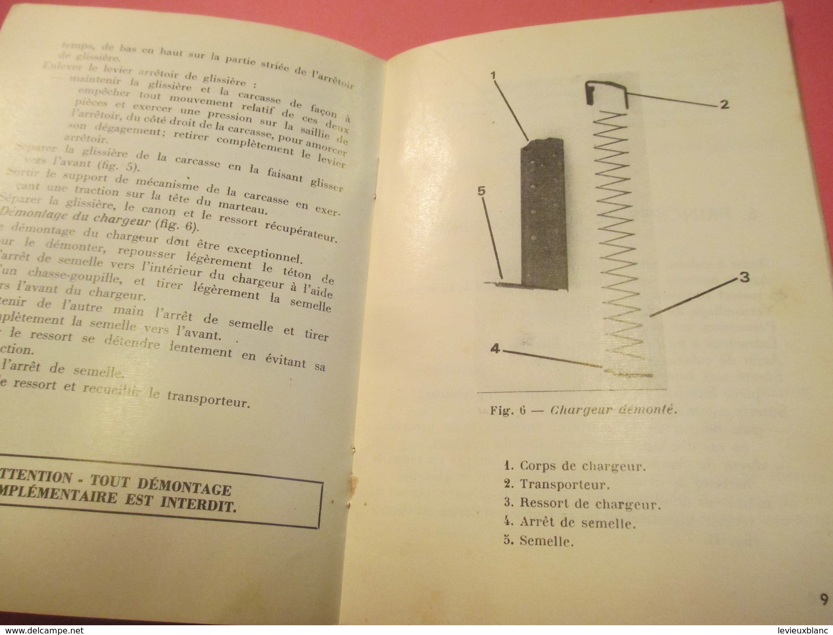 Fascicule/Guide technique Sommaire/PISTOLET Automatique de 9 mm Modèle 1950/Ministère d'Etat/MAT1030/1970  VPN117