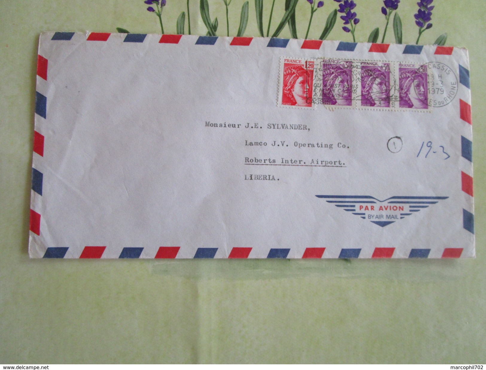 2 Lettres Affranchis Sabines Composition A 2fr70 Pour Le Liberia - Postal Rates